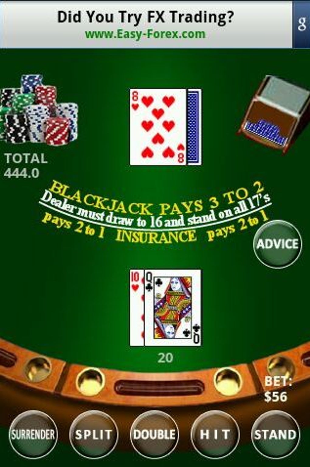 Blackjack oyun anı